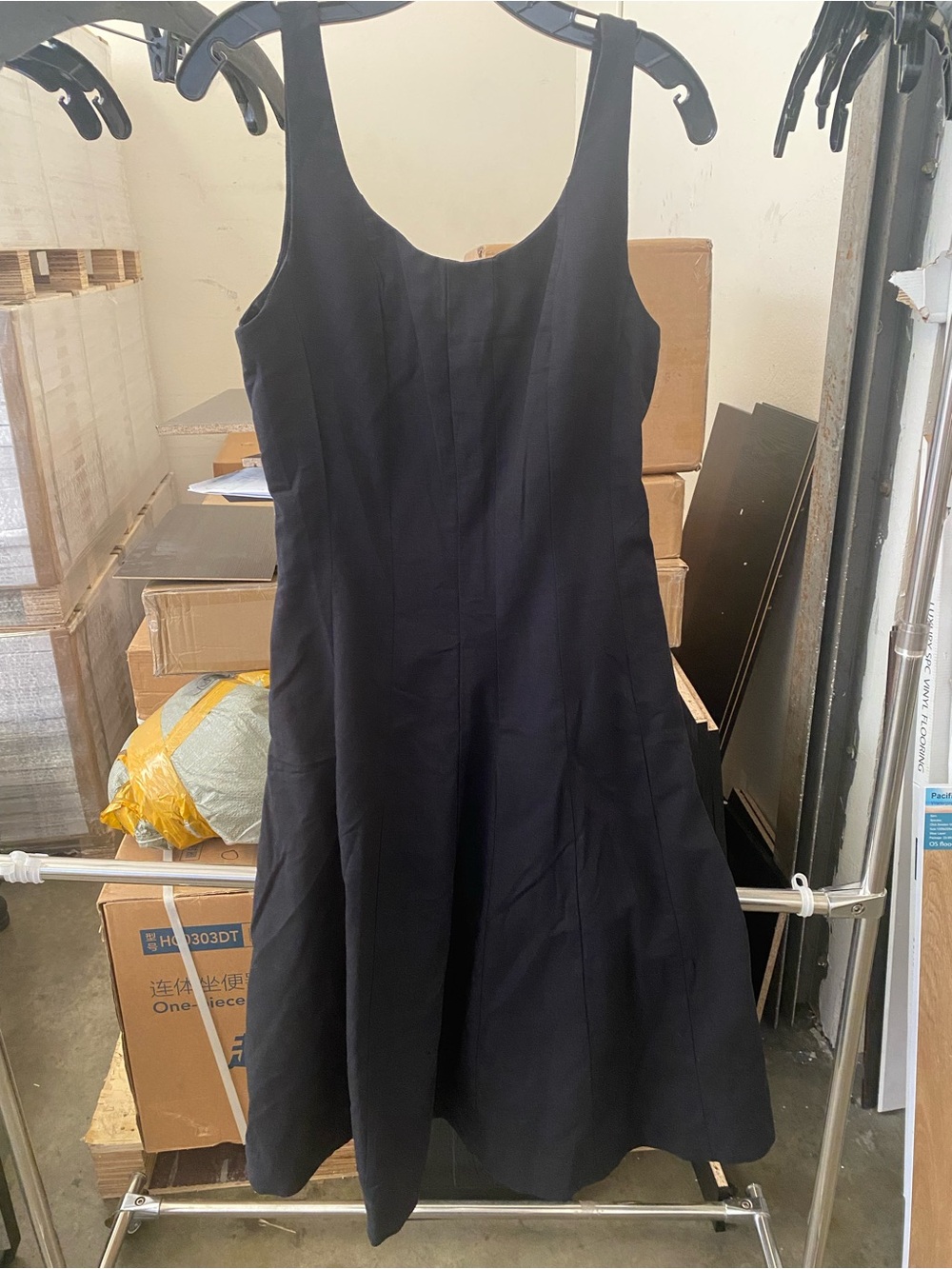 a new day Black Sleeveless Midi Dress